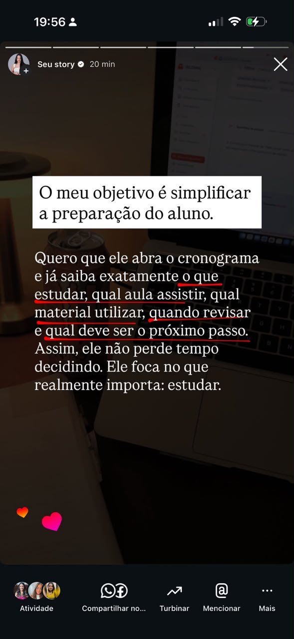 Depoimento de aluna da Giovana